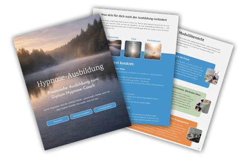 Mockup Infobroschüre Hypnose Ausbildung